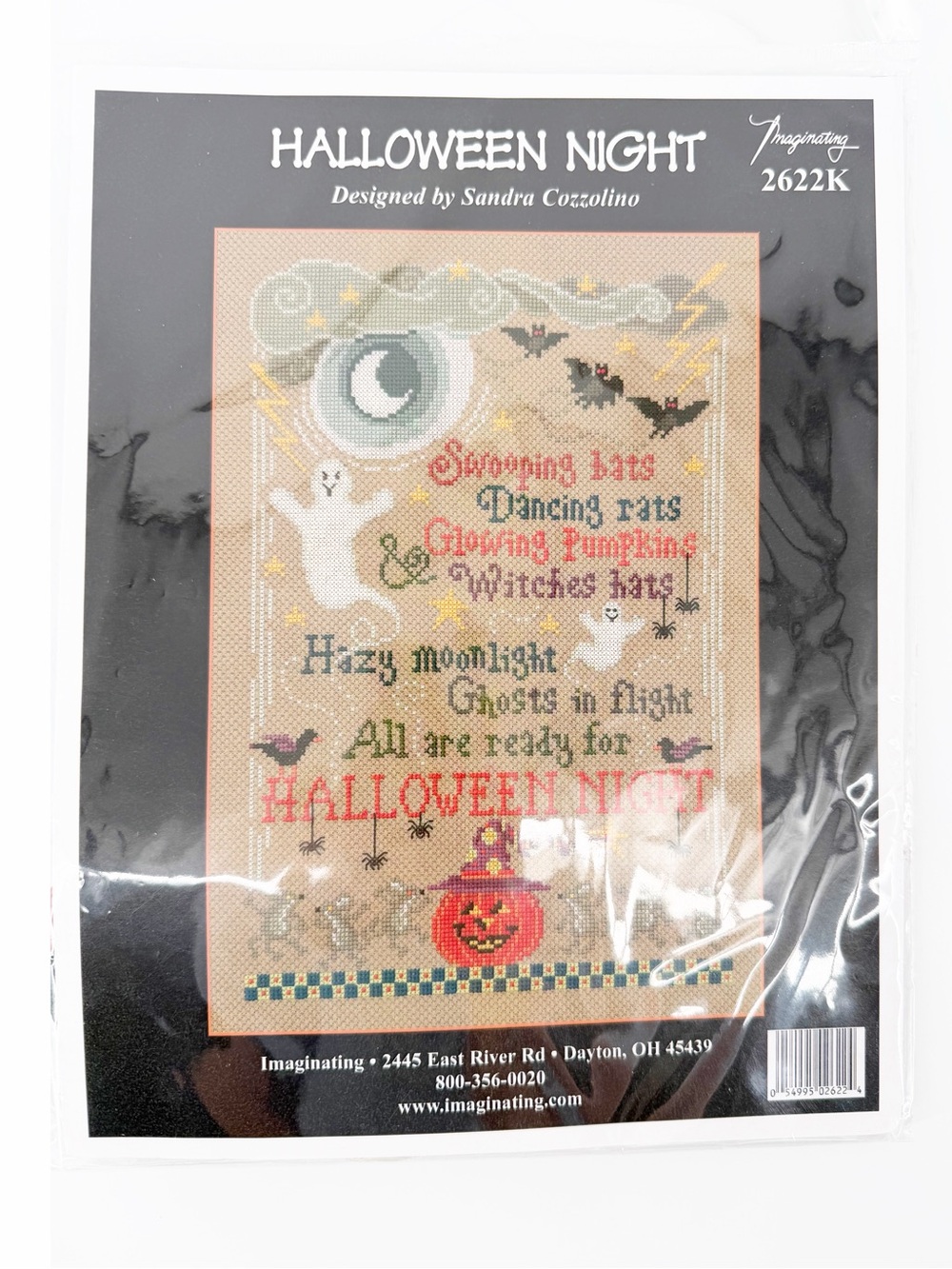 Halloween Night Cross Stitch Kit by Sandra Cozzolino 2622K